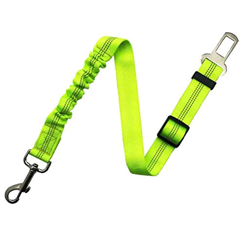 Preisvergleich Produktbild Yangber Hunde Sicherheitsgurt fürs Auto, Gürtel Verstellbar Hundegeschirr Sicherheit mit Elastic Nylon Bungee Puffer für Schock Dämpfung, für Hunde Urlaubsreisen im Fahrzeug (Grün)