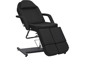vidaXL Behandlingsstol konstläder svart 180x62x78 cm