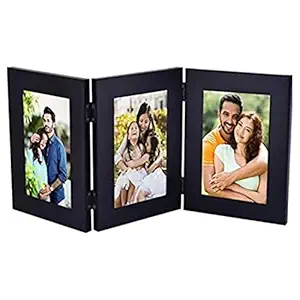 Moms Creations Synthetic Wood Joint Photo 3 Frames (4x6-inch) Black