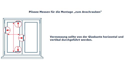 PLISSEE Jalousie Klemmfix SCHNUR Verdunkelung BEFESTIGUNG Faltrollo Gardinen (Grafit, Profil: Anthrazit, 45 x 200cm, Klemmfix) - 8