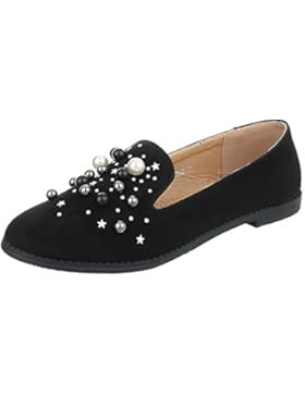 Slipper Damenschuhe Slipper Blockabsatz Blockabsatz Ital-Design Halbschuhe