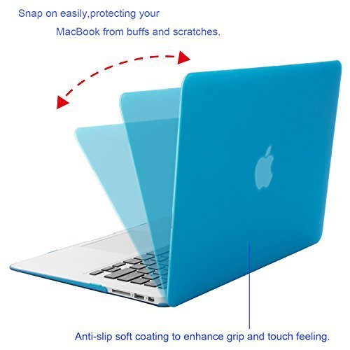 MOSISO Ultra Slim Plastik Hartschale Schutzhülle Snap Case für MacBook Air 11 Zoll (A1370 / A1465), Wasserblau - 2