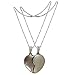 Men Style 2016 New Couples Broken Heart Mangnetic Love (2 pieces - his and her) Silver And Silver Zinc Alloy Heart Pendent For Men And Women RS.339.00