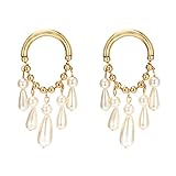 Estilo: de moda Cikuso Pendientes De Gota De Agua Para Mujer Elegante Fiesta Simulada Pendientes De La Borla De Temperamento Hipérbole Colgantes Largos Accesorios