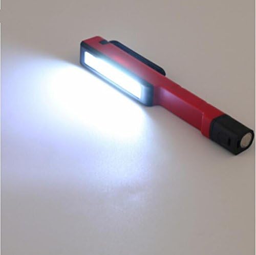 Durable Outdoor Fishing Pen Light Magnetic Inspection Work Hand Lamp Emergency Torch Stylish (Red)