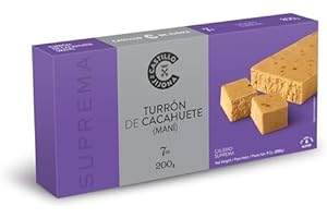Castillo de Jijona - Torrone di arachidi morbide 200 gr - Torrone di arachidi - Morbido e Dolce - Senza glutine - Qualità Suprema - Ricetta artigianale - Made in Spagna (Jijona)