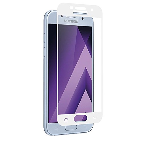 [2 Stück]Samsung Galaxy A5 2017 Panzerglas – EUGO 3D Full Coverage 9H Gehärtetem Glas Schutzfolie Displayschutzfolie Panzerglas – Weiß - 4