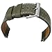 Produktbild Altsommer Armband 22mm für Samsung Galaxy Watch 46mm Vintage Leder Band Strap Edelstahlschließe,Uhrenarmbänder Edelstahl Gürtelschnalle Ersetzen für Herren Frauen Länge: 199mm (Armee Grün)