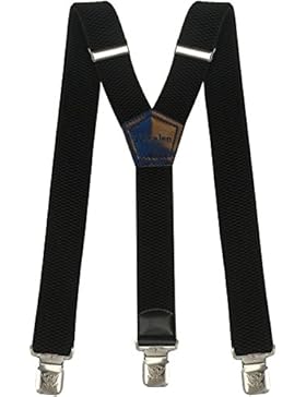Hosenträger für Herren breit extra starken 4 cm mit 3er Clips Y-Form lange für Männer und Damen Hose alle Farben
