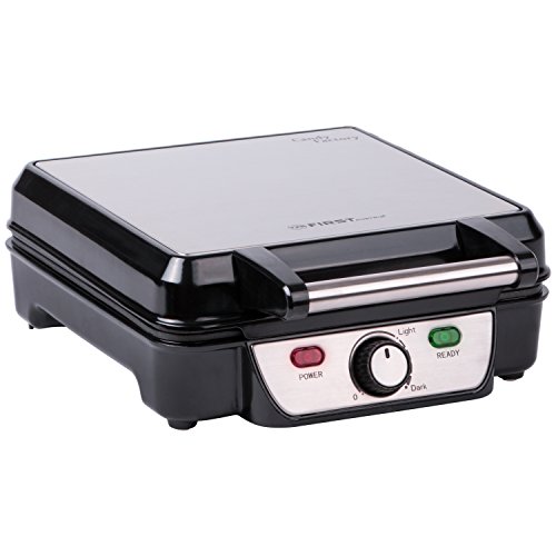 Waffeleisen Belgisch für 4 belgische Waffeln,XXL Waffelautomat,brüssler Doppel,Thermostat, stufenlose Temperatureinstellung, Backampel, Cool-Touch Griff - 2