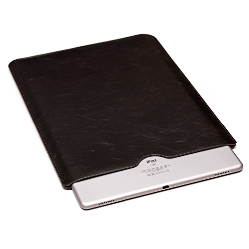 Kunst Leder iPad Pro Sleeve – Tablet-Hülle von Dockem; Schlank, Einfache und Professional Vorstand mit weicher Mikrofaser gefüttert Filz Dunkelbraun Basic-Synthetic-Leder Schutzhülle Tablet Tasche Cover für iPad Pro 12.9 - 7