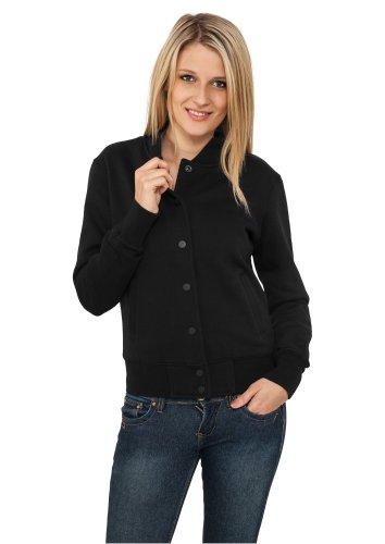 Preisvergleich Produktbild URBAN CLASSICS Ladies 2-tone College Sweatjacket TB218 black / black M