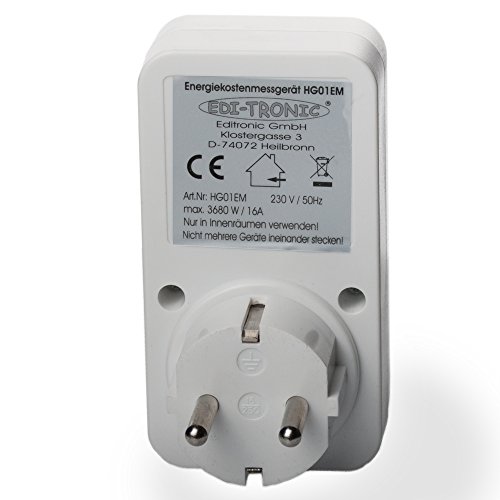 Energiekostenmessgerät max. 3680W Energiemonitor Stromverbrauch Strommessgerät Energie Energieverbrauch Stromkosten Messgerät HG01EM - 4