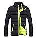 Produktbild Softshelljacke VENMO Männer Thick Bubble Coat Winter Warm Parka Hardshelljacke Slim Fit Oberbekleidung Freizeitjacke Hip Hop Urban Basic gesteppte Bomberjacke Übergangsjacke steppjacke (XXL, Green)
