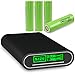 Produktbild 12000 mAh (2x USB output) Externer Akku tragbare Batterie mit wechselbaren 18650 Akkus mit 4x Samsung INR18650 30B USB Powerbank Schnell Ladegerät für Handys, Tablets, Smartphones Bluetooth Speaker, GPS, Navigationssystem, eBook Reader uvm, schwarz
