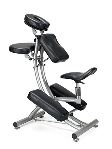 POLIRONESHOP KANSAS sedia ergonomica multifunzionale per massaggi massaggio shiatsu dorsale schiena tattoo tatuaggi tatuatore estetica supporto da estetista terapie tattoos tatto tatoo accessori e supplies supply (Nero)