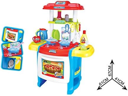 22 Piece Kitchen Set Utensils Play Food and Dishes Boys Girls Toddler Child Quality Durable Plastic