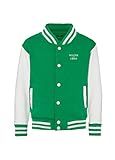 Brand88 Winter Has Come, Kinder-Baseball Jacke, Gruen/Weiss, 3-4 Jahre