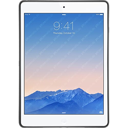 PhoneNatic Case für Apple iPad Air 2 Hülle Silikon grau X-Style Cover iPad Air 2 Tasche + 2 Schutzfolien - 2
