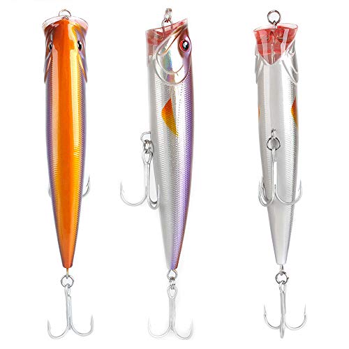 Dr. Poisson à l'eau salée Pêche Topwater Crayon Popper Leurre de Surface 14 cm Big Striped Bass Pike