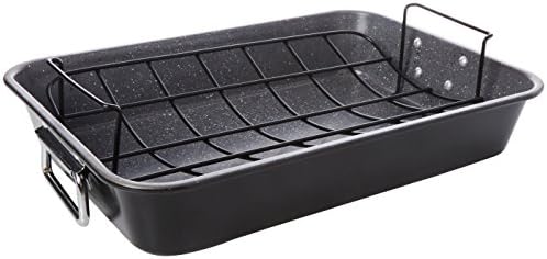Durastone 40 x 28 x 7 cm Family Size 100 Percent Non-Stick Roasting Tray and Rack