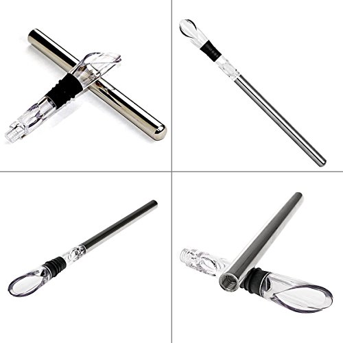 Weinkühler von Viitop.eu – Premium 3-in-1 Flaschenkühler mit Dekantier-Ausgießer und Edelstahl-Kühlstab - 3