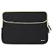 Produktbild Evecase Neopren Laptophülle für Odys Winpad 10, Winpad 12, Acer One 10, TrekStor SurfTab W1 mit Schaumpolsterung, Fronttasche - 11.6" Schwarz / Grün