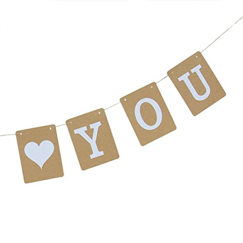 LUOEM Thank You Kraft Papier Girlande Hochzeit Party Dekoration - 8