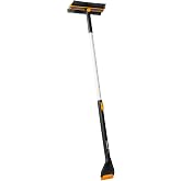 Fiskars teleskop-snöborste och isskrapa, roterande
