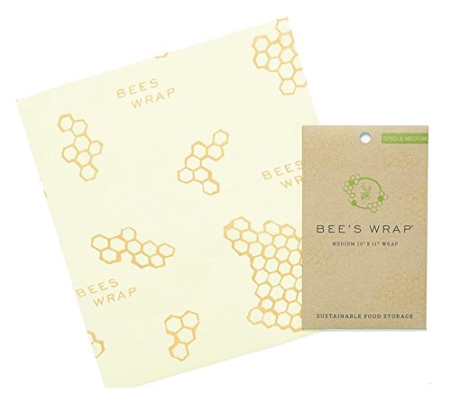 Bees Wrap Papel de Envolver Individual, tamaño Mediano, 25 x 28 cm, Color Beige