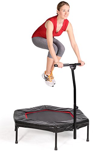 SportPlus Fitness Trampolin, Bungee-Seil-System, Ø 110 cm, bis 130 kg Benutzergewicht - 2