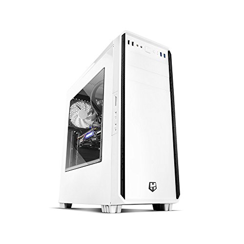 Nox NXHUMMERZSZ - Caja de Ordenador  Midi-Tower  1x 120 mm  ABS Synthetik  SPCC  ATX   Color Blanco