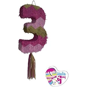 Pinata No. 3. Piñata Nummer. Pinata 3 (Optionaler Stick)