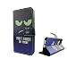 Produktbild König-Shop Handy Hülle Tasche Case Cover Wallet Kunstleder mit Standfunktion, Farbe:Don't touch my Phone Blau / Grün, Für Handy:Samsung Galaxy A3 2017 Edition