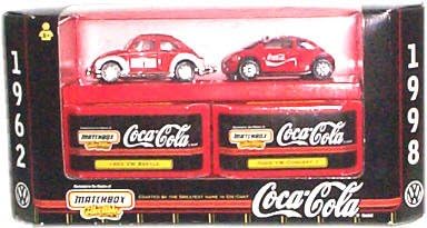 Matchbox Collectibles - Coca Cola Brand Series - Volkswagen (VW) 2car Set - Target exclusive - 1962 VW Beetle/1998 Coke VW Concept 1