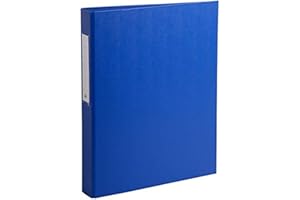 ‎EXACOMPTA Exacompta 54382E 10er Pack Ringbücher 2 Ringe Füllhöhe 25mm, Rücken 40mm, aufgeklebtes Rückenschild, für DIN A4 Kunststoffbezug aussen und innen, blau