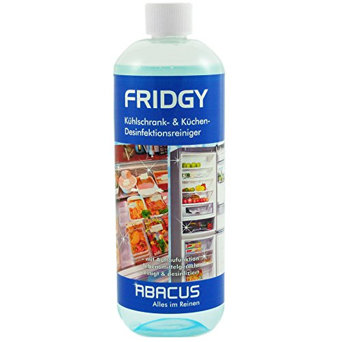Preisvergleich Produktbild FRIDGY 1000 ml (2144) - Desinfektionsreiniger Kühlschrank Küche Kühlbox Gefrierschrank Klimageräte Mikrowelle Küchenschränke Mülleimer Kühltheken Verkaufstheken Reiniger Desinfektion ABACUS