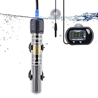 FREESEA 25-300 Watt Aquarium Betta Fish Tank Heater with Aquarium Submersible Thermometer