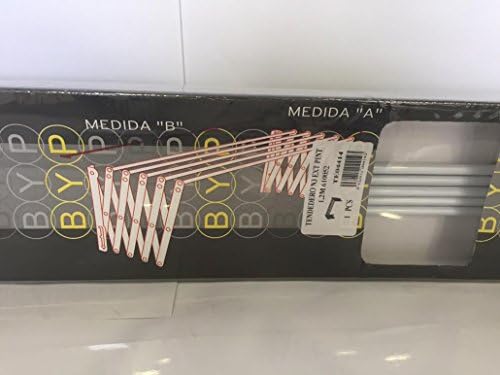 Concertina Airer Extendable 1.2 Meters, 5 Bars White Outdoor Clothesline BYP Mounting Kit