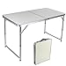 Produktbild Jason 4FT Aluminium Folding Camping Klapptisch Campingtisch klappbarer Bestelltisch Faltbarer Tisch Falttisch Gartentisch Outdoor Garten Party Urlaub Picknick BBQ Arbeit Tisch 120x60x70cm