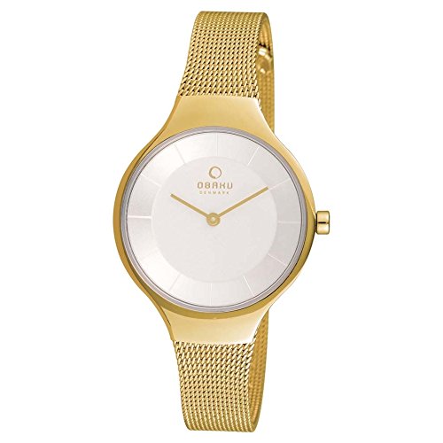 Obaku V166LXGIMG Damen Uhr, Edelstahl-Armband vergoldet – Bild 3