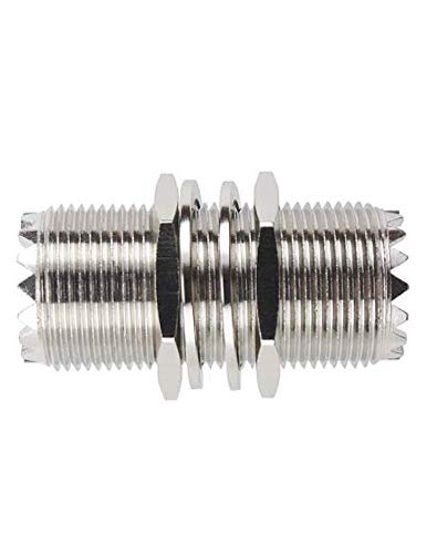 3AN Telecom SO-239 Adapter UHF Female to UHF Female Nut Bulkhead Panel Mount RF Coaxial Connector 1 PCS