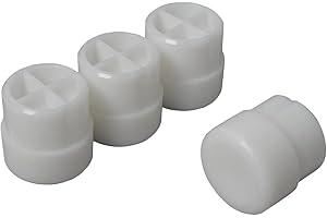 AlveyTech Plastic Tip for The Stabilizing Post - Fits The Razor Crazy Cart (V1+) - White Plastic Replacement Set for Kids E-Kart, Heavy Duty Parts for Electric Crazy Scooter Cart 1-4 Pack