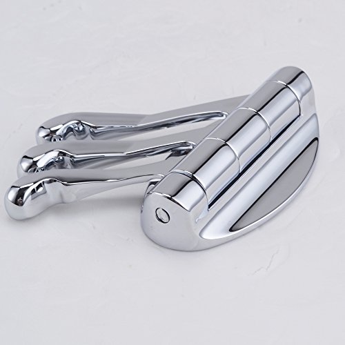 Freedom-vp Edelstahl Haken mit der Schrauben mit drei Schwingarmen Handtuchhaken Hakenleiste Haken Kleiderhaken halter Wandhaken Hut Schlüssel Haken Handtuchhalter im Badezimmer Küche Schlafzimmer WC Büro Haken (Chrome) - 4