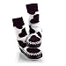 Mocc Ons Moccasin Style Slipper Socks - Cow Print