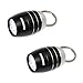 Produktbild munkees 2 x 6-LED Schlüsselanhänger Mini-Taschenlampe Tonnenform, Schwarz, Doppelpack, 108289