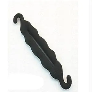 HOC Magic Clip Twist Turn and Tie Pad Curler Shaper Sponge Donut Bun Maker Hair Styler Styling Tool DIY (Black)