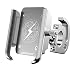 Produktbild Jiqiaoda2 Telefon Holder Universal CNC Aluminum Alloy Bicycle MTB Bike Rotation Phone Rack Brack-Holder-Silber for iPhone 7/8/Xr Xs for Samsung A7 S7 S8 S9 S10 Note 8/9 for Huawei