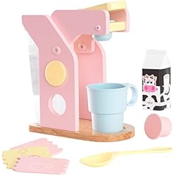 KidKraft 63380 Ensemble machine à café avec accessoires pour cuisine pour enfant Couleurs pastel