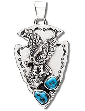 Indianerschmuck Anhänger Türkis Adler Eagle Navajo Westernschmuck Thunderbird